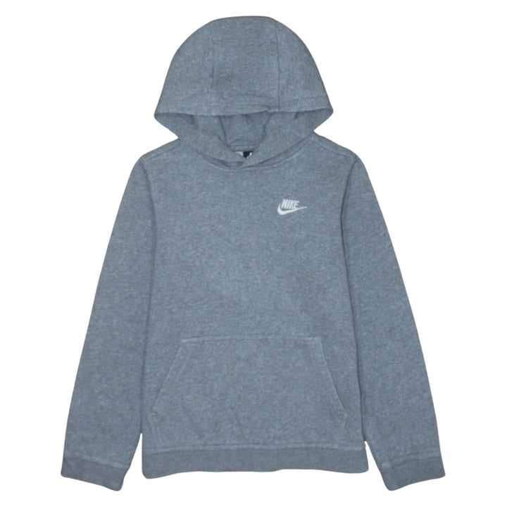Nike Boys Grey Pullover Hoodie Size L 147-158cm Cotton Blend