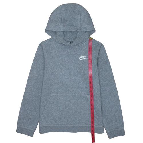 Nike Boys Grey Pullover Hoodie Size L 147-158cm Cotton Blend