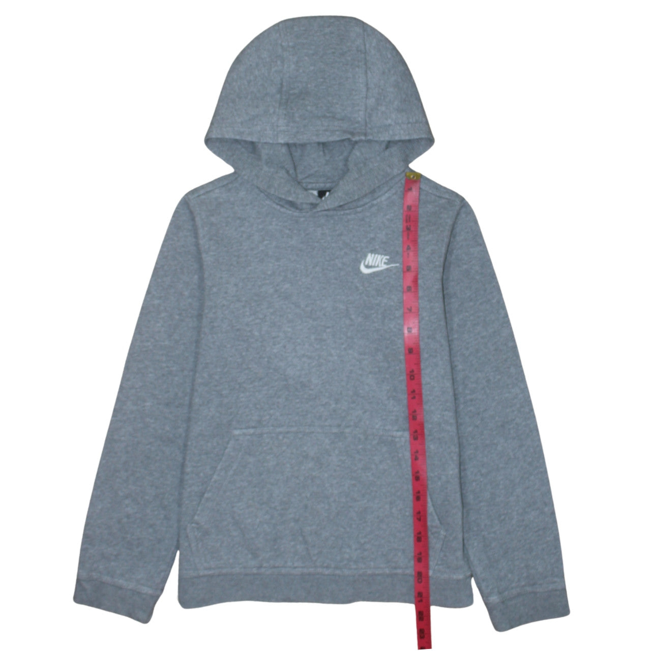 Nike Boys Grey Pullover Hoodie Size L 147-158cm Cotton Blend