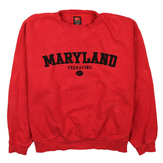 Nike Men’s Red Maryland Terrapins Pullover Sweatshirt L
