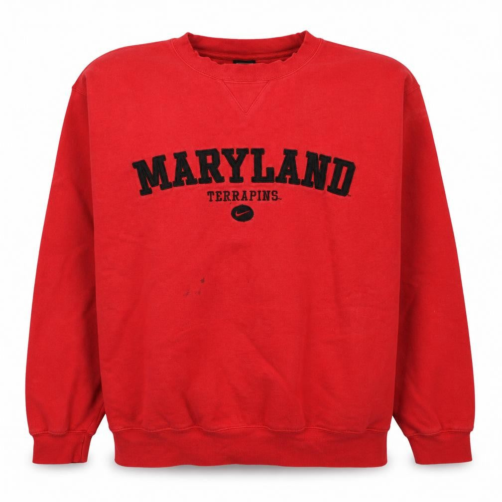 Front view of Nike Men’s Red Maryland Terrapins Pullover Sweatshirt L