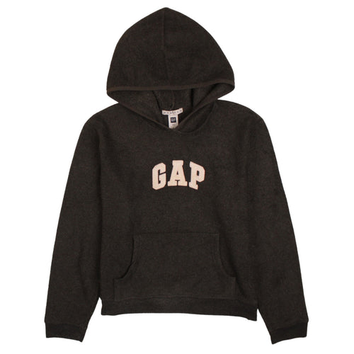 GAP Women's Black L Pullover Hoodie with Logo and Kangaroo Pocket