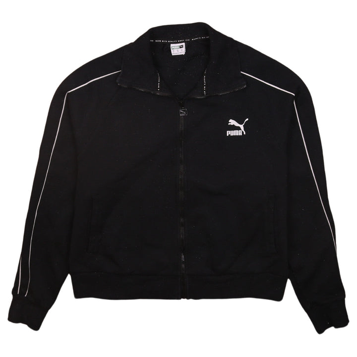 Puma Women's Black XL Full Zip Logo Sweatshirt Jacket