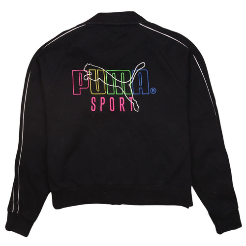 Puma Women's Black XL Full Zip Logo Sweatshirt Jacket