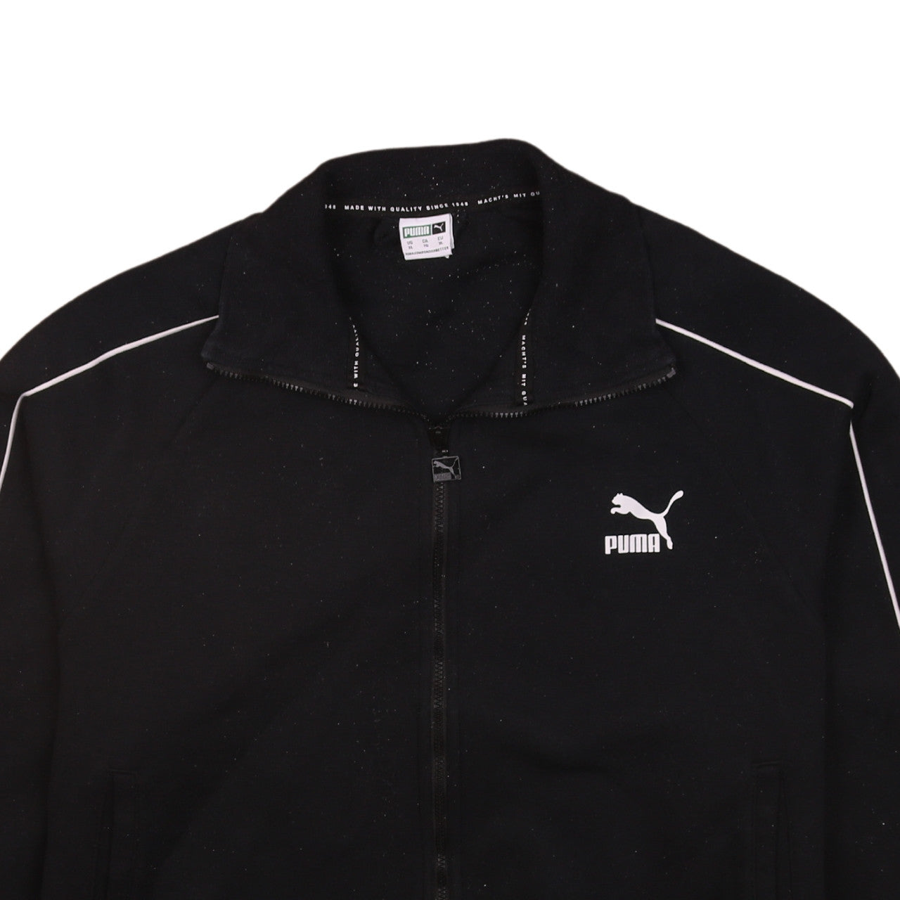 Puma Women's Black XL Full Zip Logo Sweatshirt Jacket