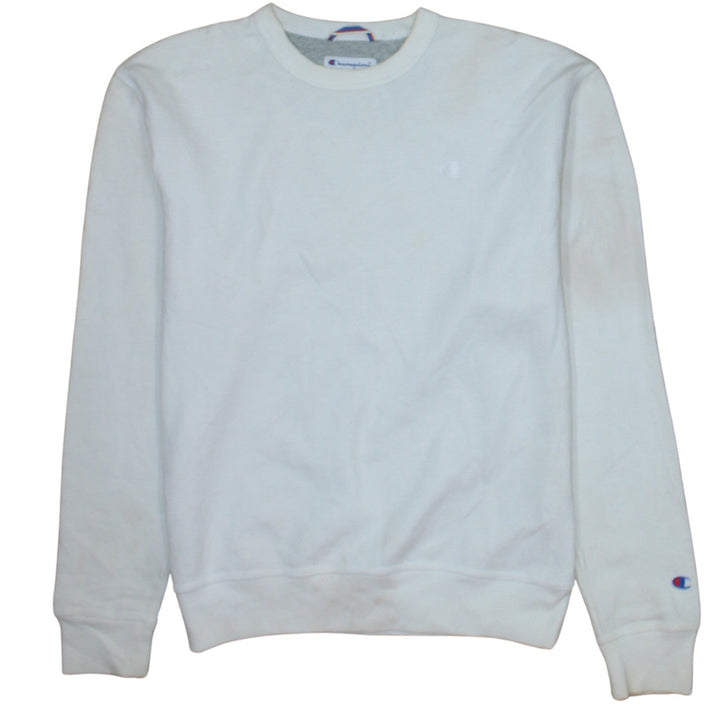 Champion Men's White Pullover Sweatshirt Size M Crew Neck Fleece