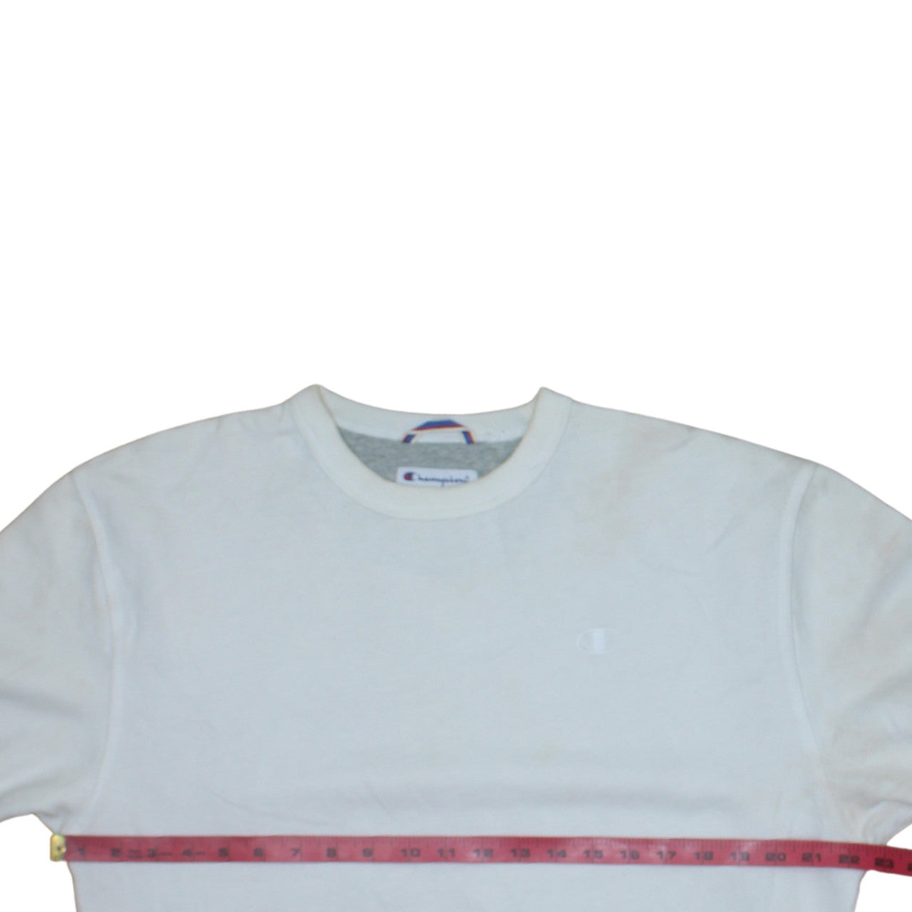 Champion Men's White Pullover Sweatshirt Size M Crew Neck Fleece