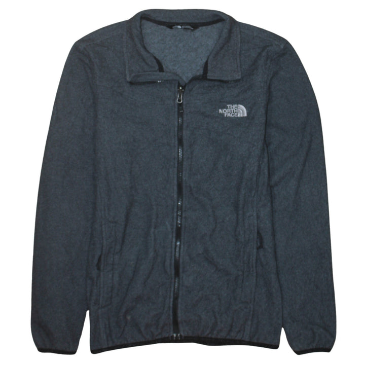 The North Face Men's Grey Full Zip Fleece Sweatshirt Small