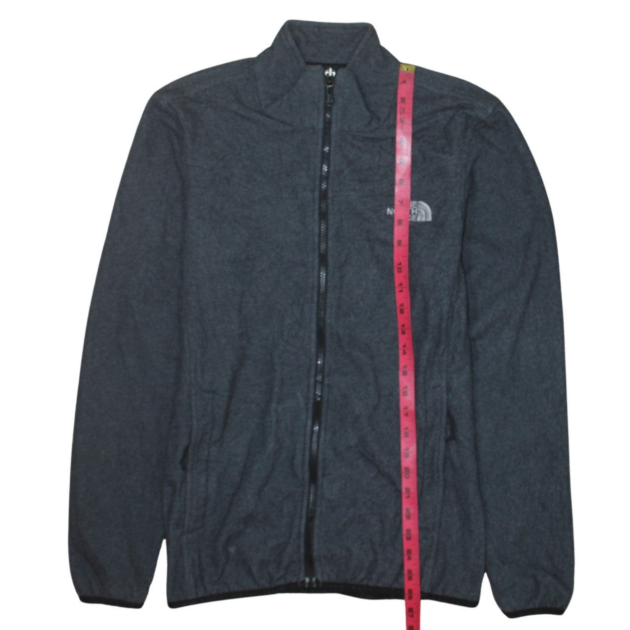 The North Face Men's Grey Full Zip Fleece Sweatshirt Small