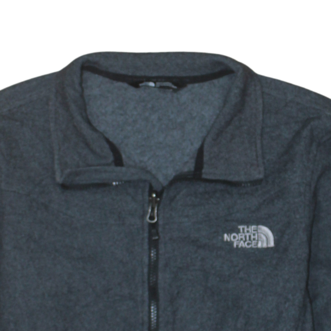 The North Face Men's Grey Full Zip Fleece Sweatshirt Small