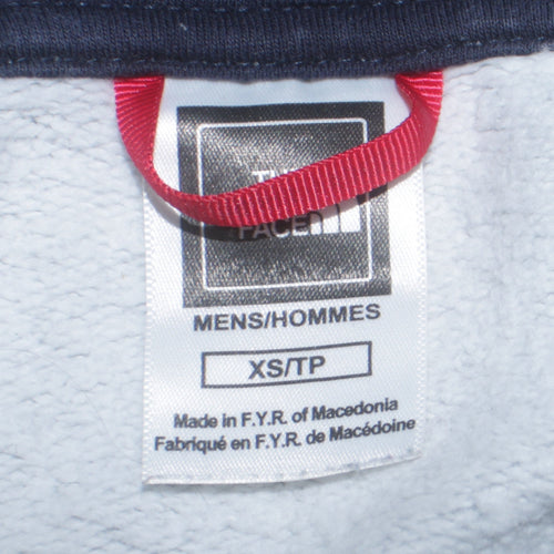 The North Face Men's Grey Pullover Hoodie XS Regular Fit Fleece