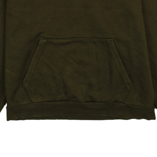 Puma Men’s Green Pullover Hoodie L Logo Fleece Kangaroo Pocket