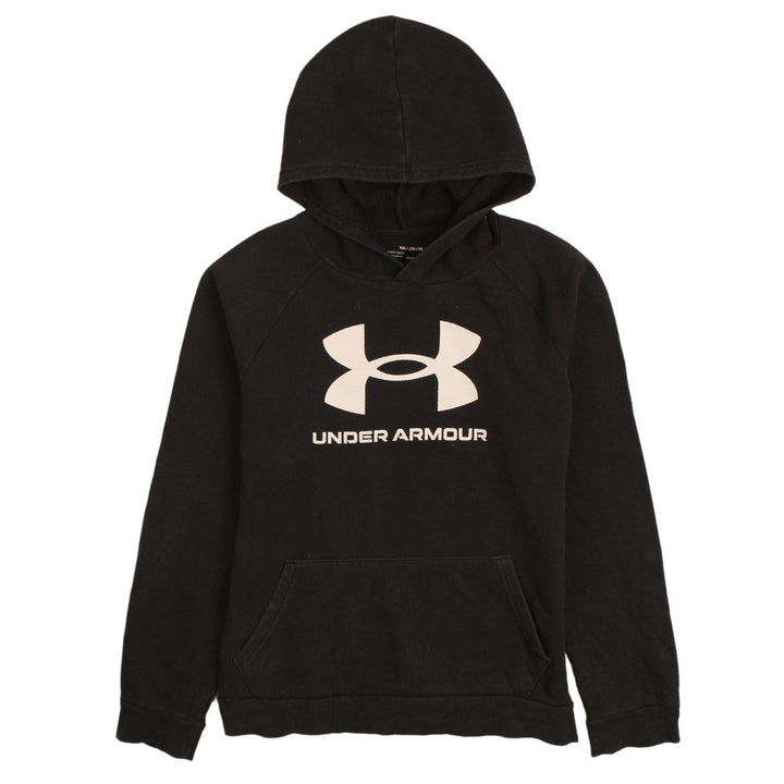 Under Armour Boys Black XL Pullover Hoodie with Logo Fleece ColdGear