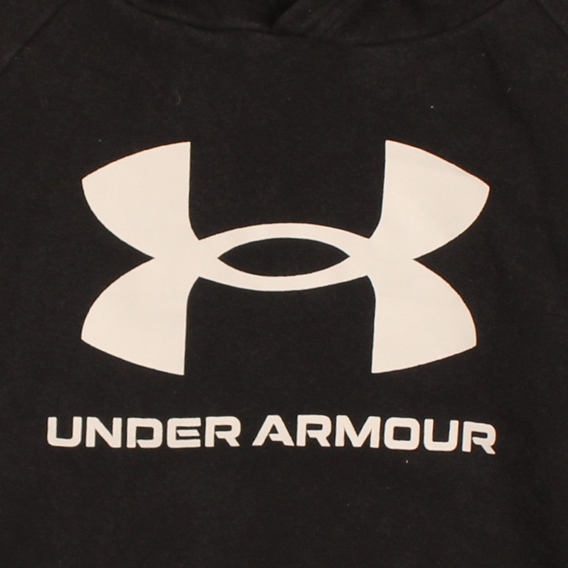 Under Armour Boys Black XL Pullover Hoodie with Logo Fleece ColdGear