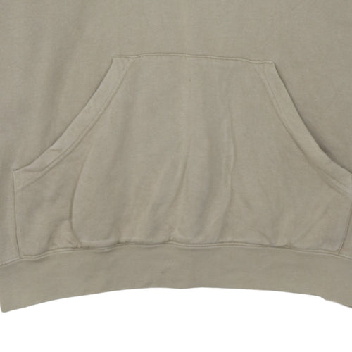 Levi's Men Beige Pullover Hoodie Large Regular Fit Logo Cotton