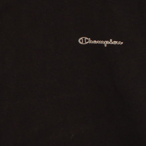 Champion Men's Black Large Hoodie Pullover Logo Sweatshirt