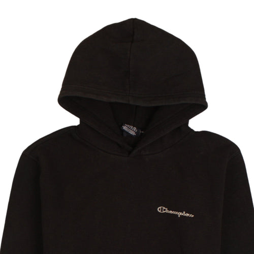 Champion Men's Black Large Hoodie Pullover Logo Sweatshirt