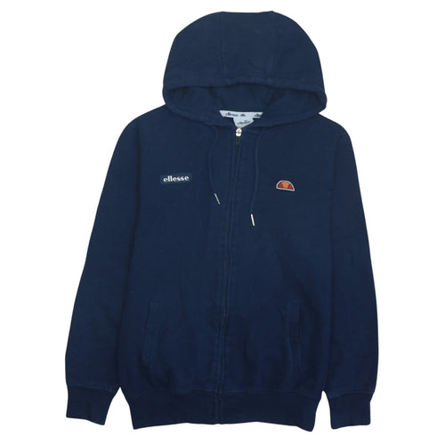Ellesse Womens Navy Full Zip Hoodie Size UK 10 Cotton Blend