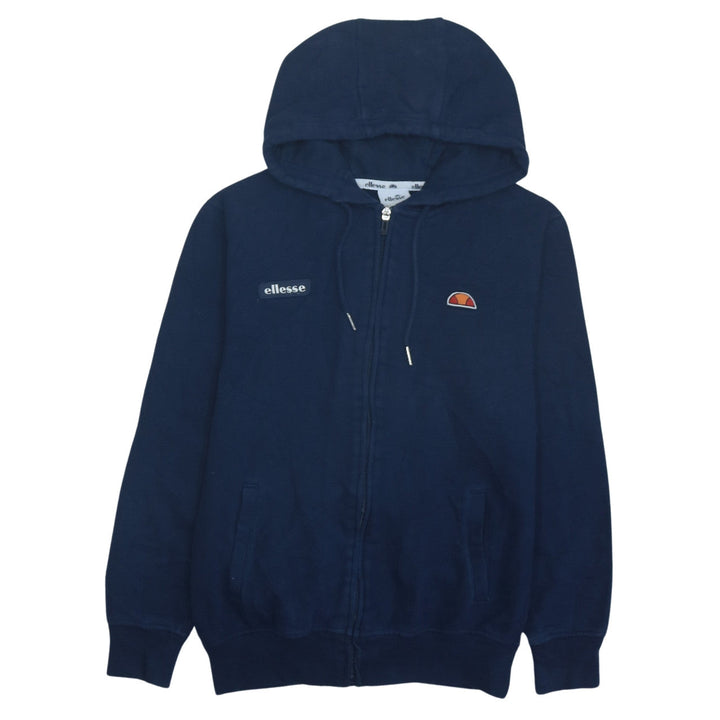 Ellesse Womens Navy Full Zip Hoodie Size UK 10 Cotton Blend