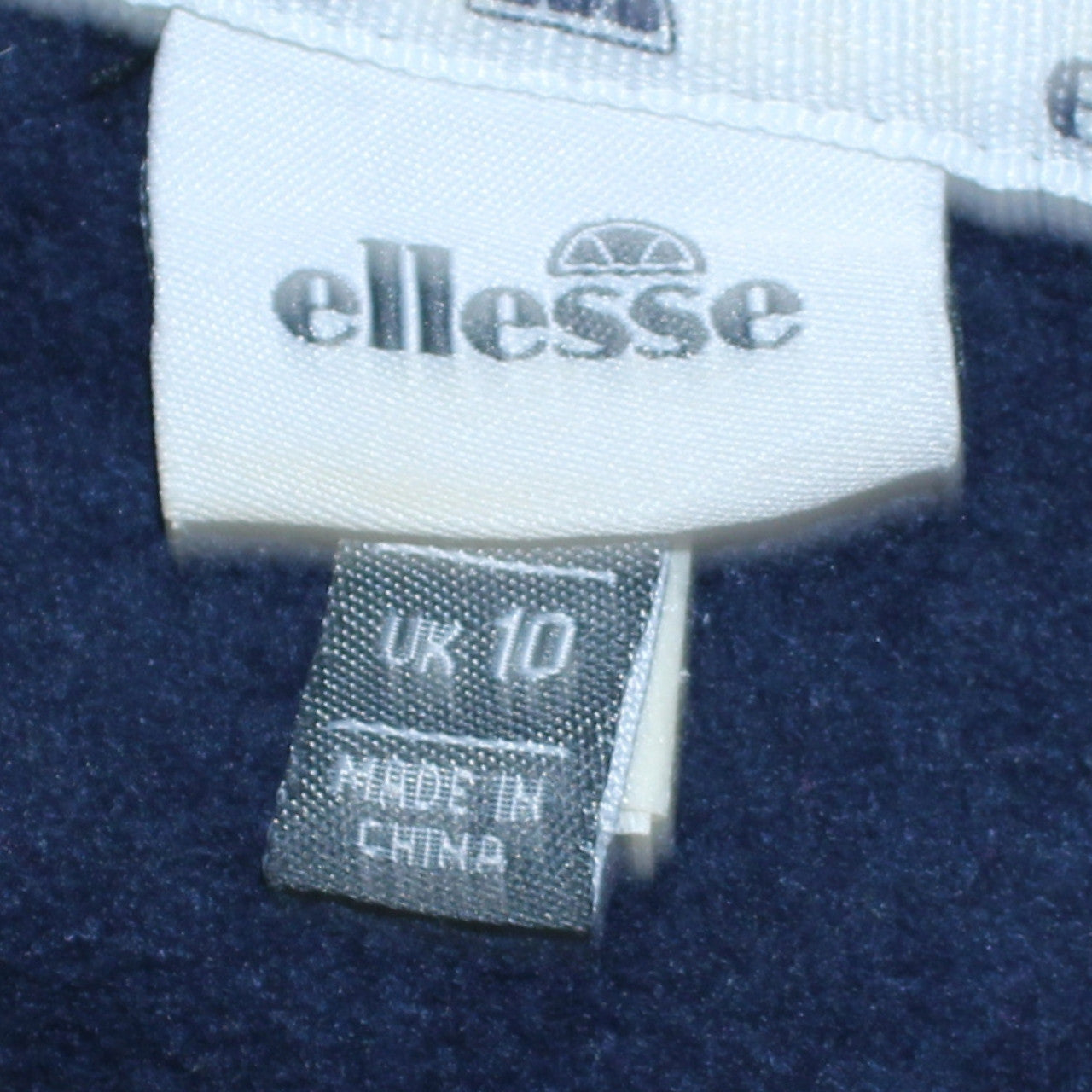 Ellesse Womens Navy Full Zip Hoodie Size UK 10 Cotton Blend