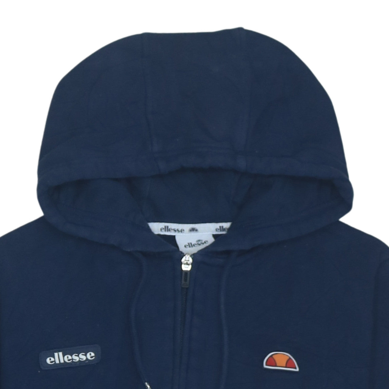 Ellesse Womens Navy Full Zip Hoodie Size UK 10 Cotton Blend