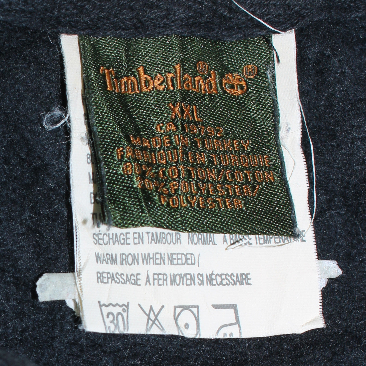 Timberland Men’s Black 2XL Pullover Logo Sweatshirt Classic Style