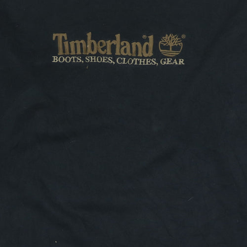 Timberland Men’s Black 2XL Pullover Logo Sweatshirt Classic Style