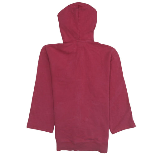 Timberland Men's Red Full Zip Hoodie Size S Regular Fit Fleece