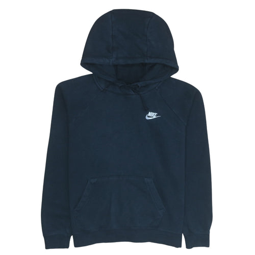 Nike Men's Blue Pullover Hoodie Small Fleece Logo Sweatshirt