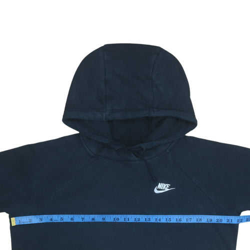 Nike Men's Blue Pullover Hoodie Small Fleece Logo Sweatshirt