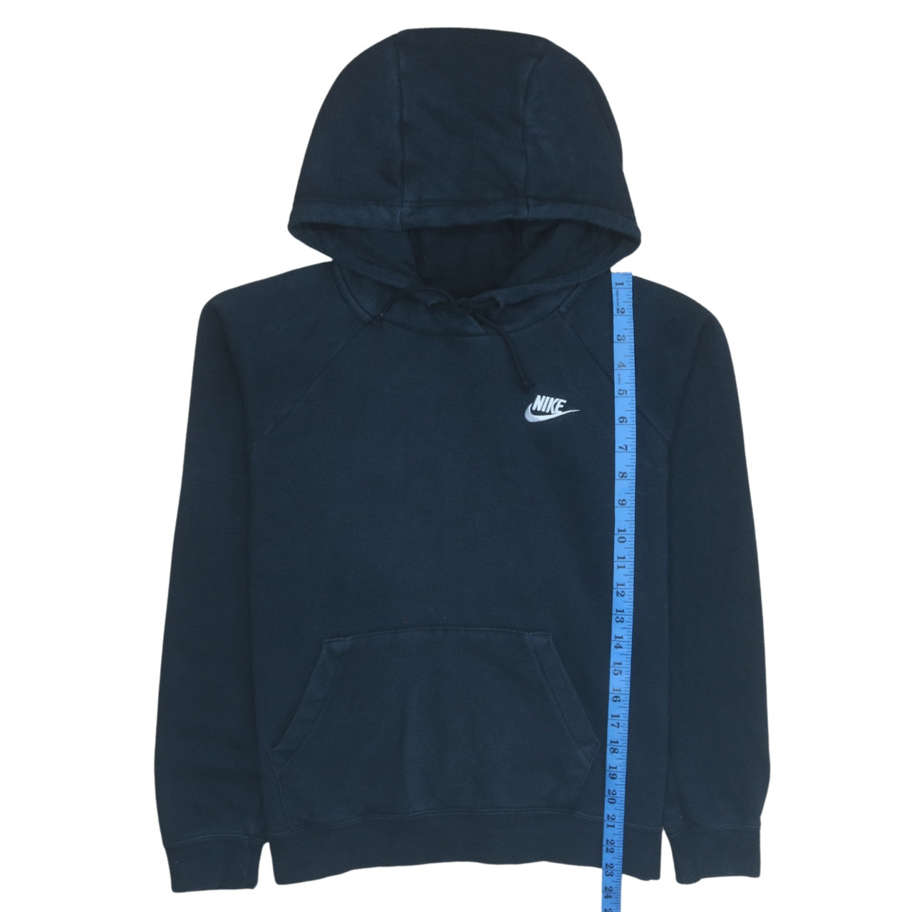 Nike Men's Blue Pullover Hoodie Small Fleece Logo Sweatshirt