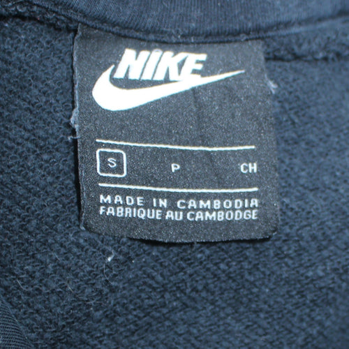 Nike Men's Blue Pullover Hoodie Small Fleece Logo Sweatshirt