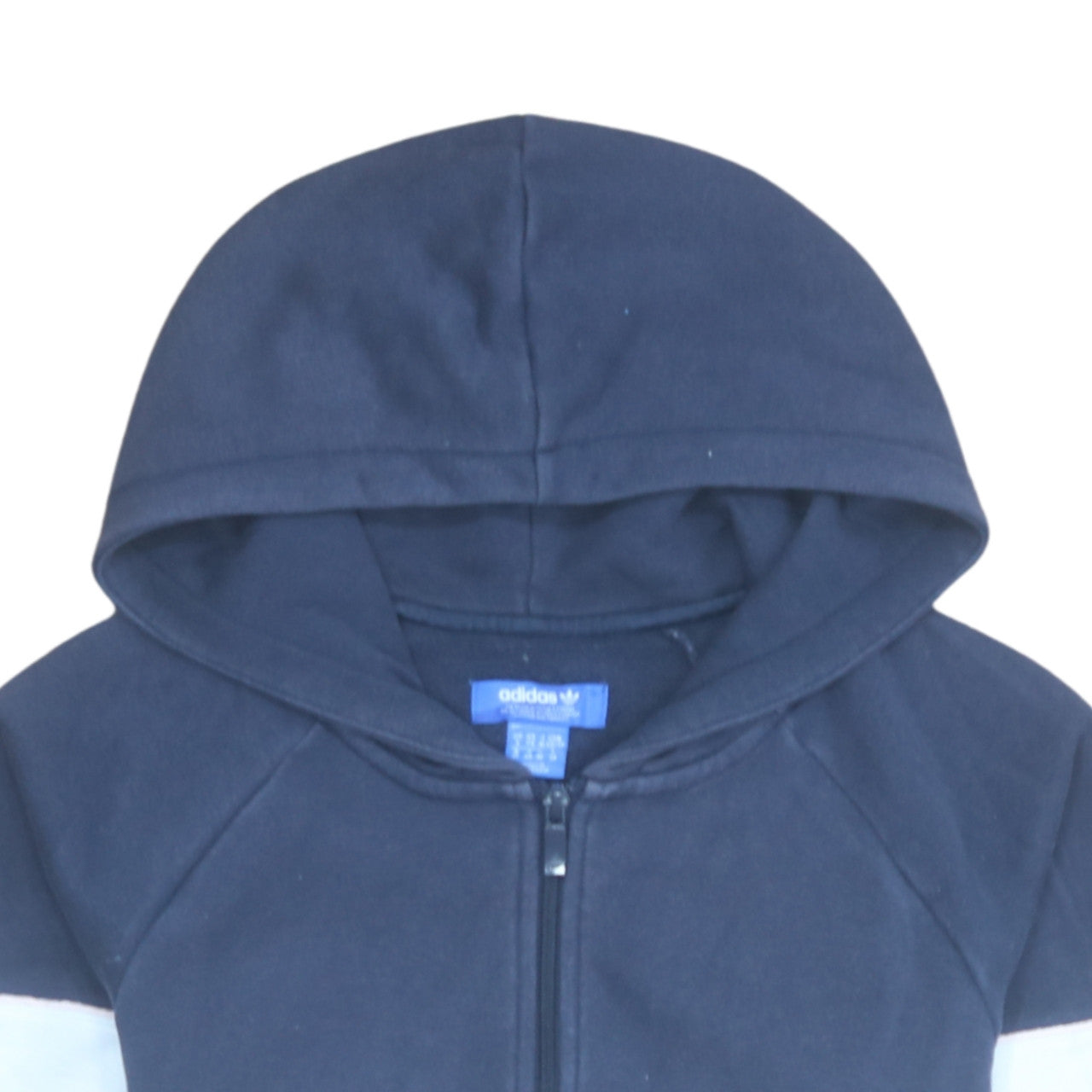 Adidas Womens Navy Blue Hoodie Size 6 1/2 Zip Pullover Sweatshirt