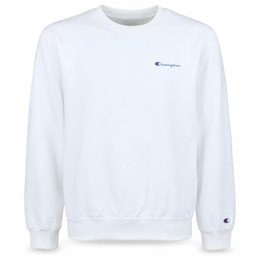 Front view of Champion Women’s White Small Pullover Sweatshirt Classic Fit