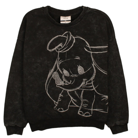 Disney C&A Women Black Dumbo Pullover Sweatshirt L