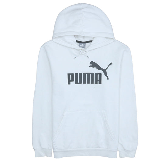 Puma Men's White Regular Fit Pullover Hoodie Size M