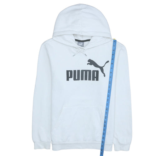 Puma Men's White Regular Fit Pullover Hoodie Size M