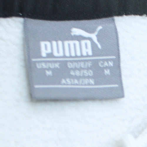 Puma Men's White Regular Fit Pullover Hoodie Size M