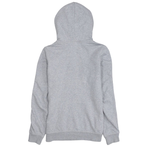 Adidas Womens Grey Hoodie Size 10 Classic Trefoil Logo Pullover