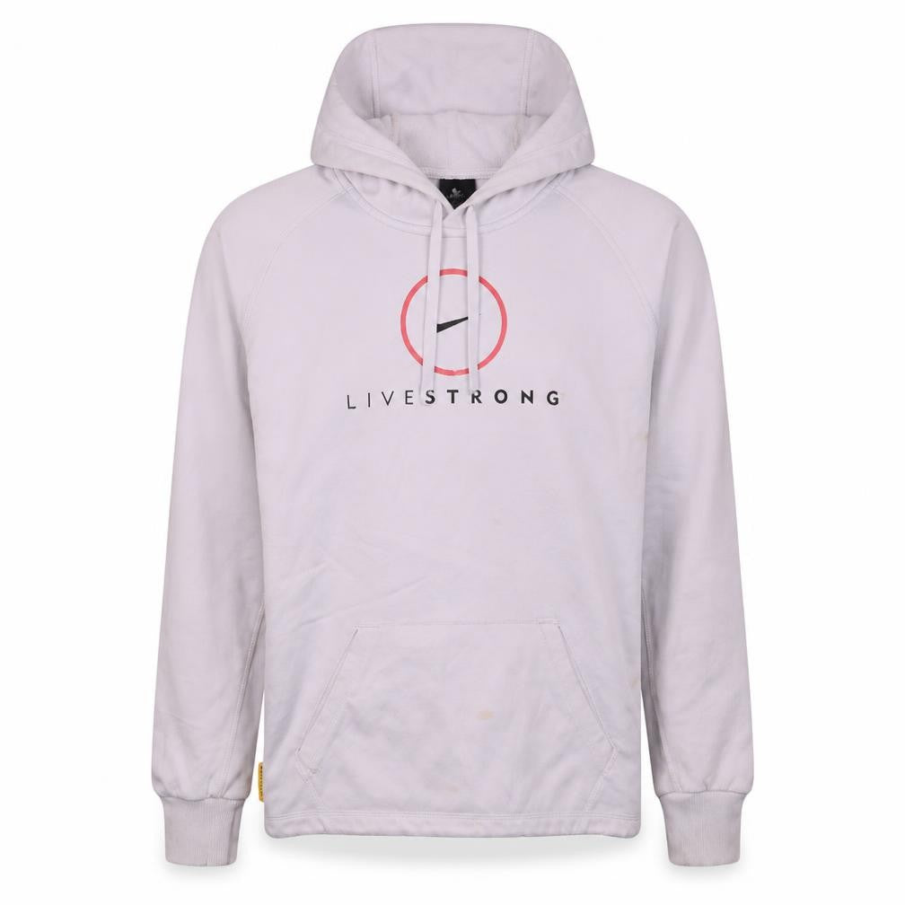 Nike Men's White Therma-Fit LIVESTRONG Pullover Hoodie Size M