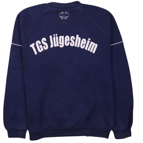 Adidas Mens Blue Crew Neck Pullover Sweatshirt M Sports Logo