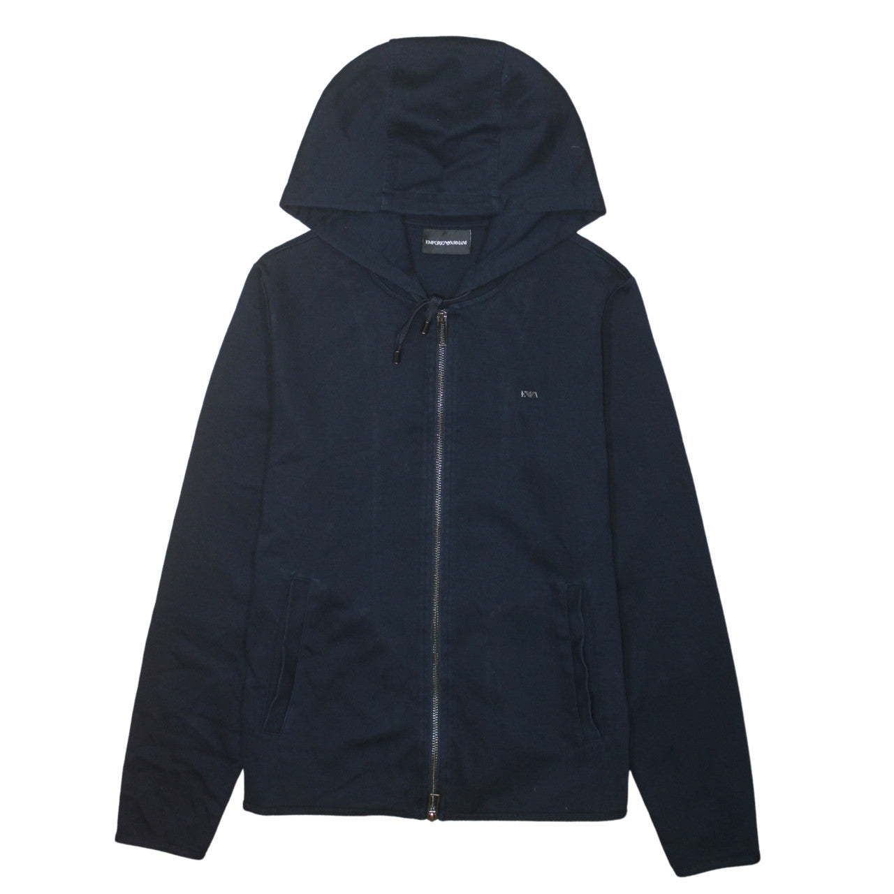Emporio Armani Men's Blue Full Zip Hoodie Size L