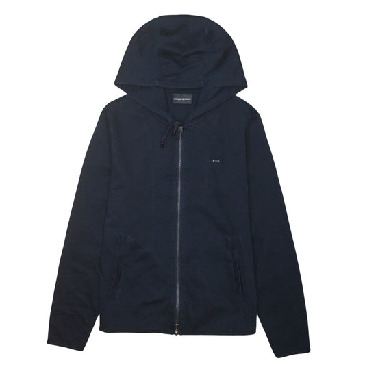 Emporio Armani Men's Blue Full Zip Hoodie Size L