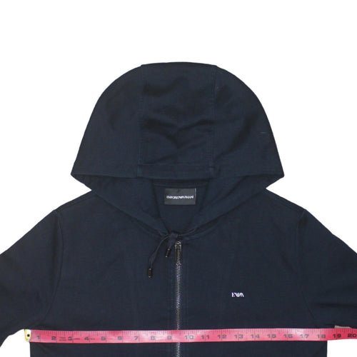 Emporio Armani Men's Blue Full Zip Hoodie Size L