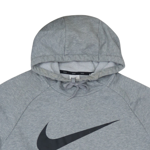 Nike Men's Grey Dri-Fit Pullover Hoodie Size L Sportswear