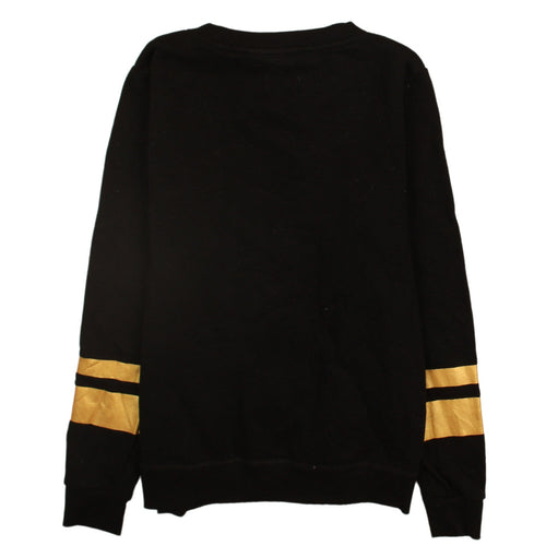 Disney Women Black Gold Minnie Mouse Pullover Sweatshirt Size S