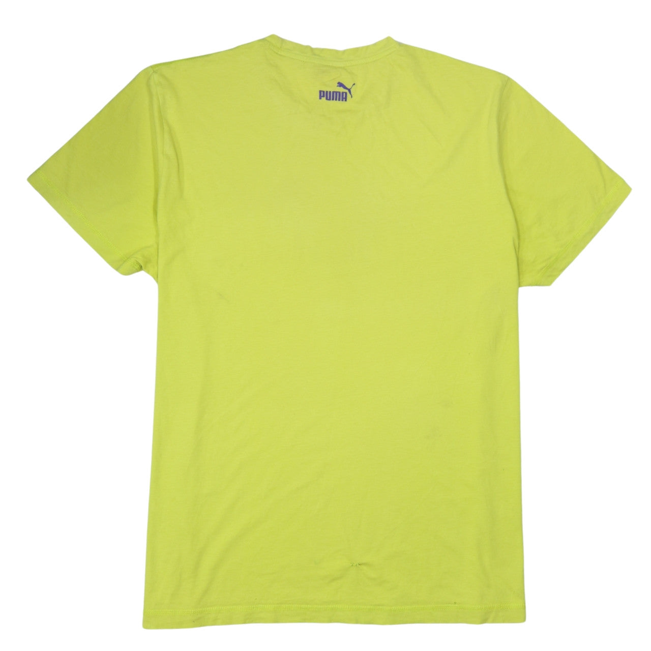Puma Men's Yellow 2XL Sports Logo Short Sleeve T-Shirt