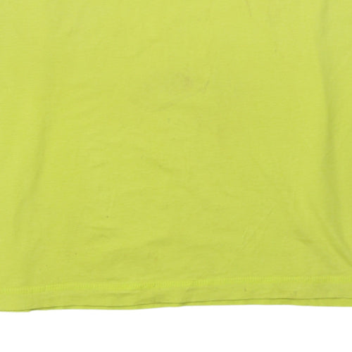 Puma Men's Yellow 2XL Sports Logo Short Sleeve T-Shirt