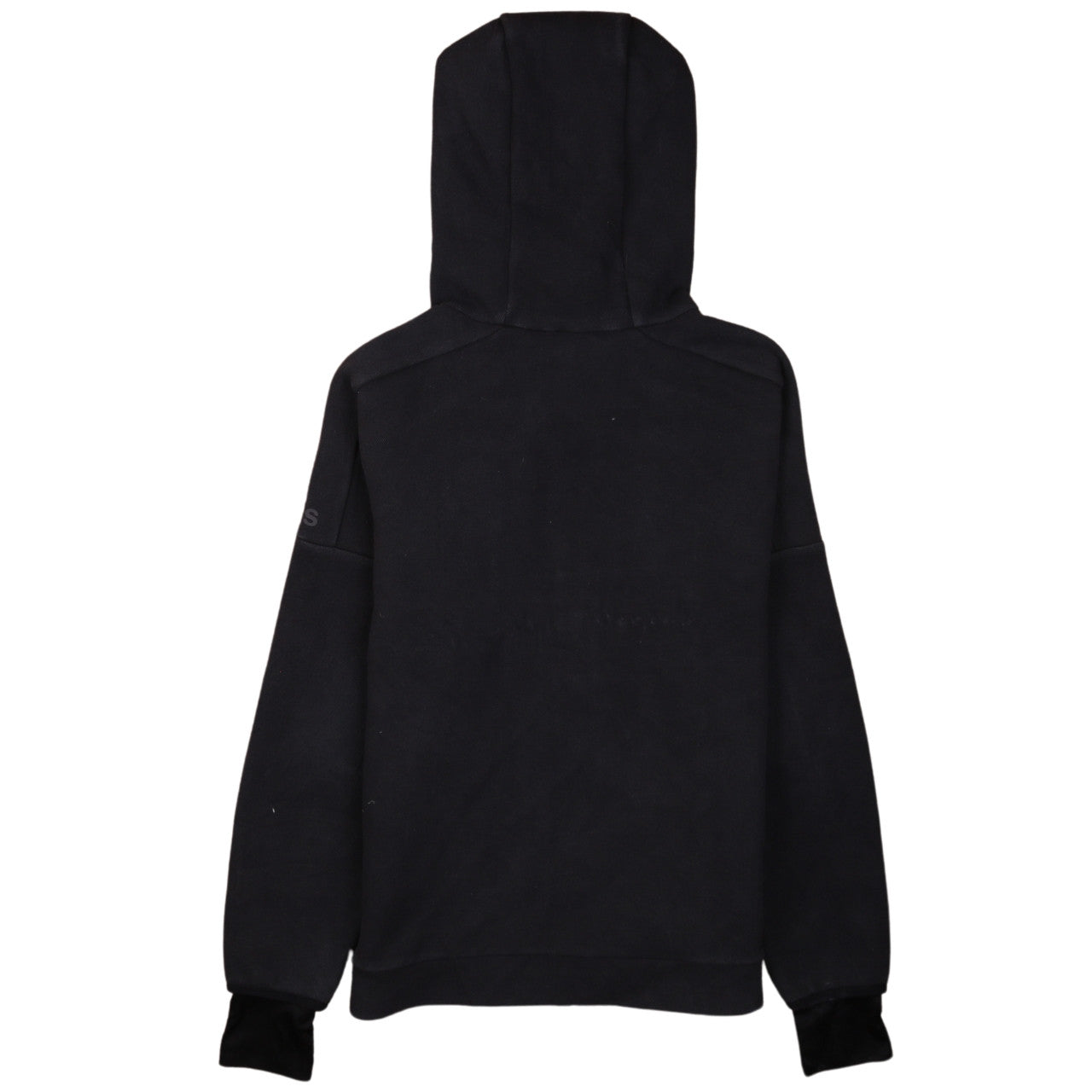 Adidas Boys Black Full Zip Hoodie Size 11-12 Years Hooded Fleece