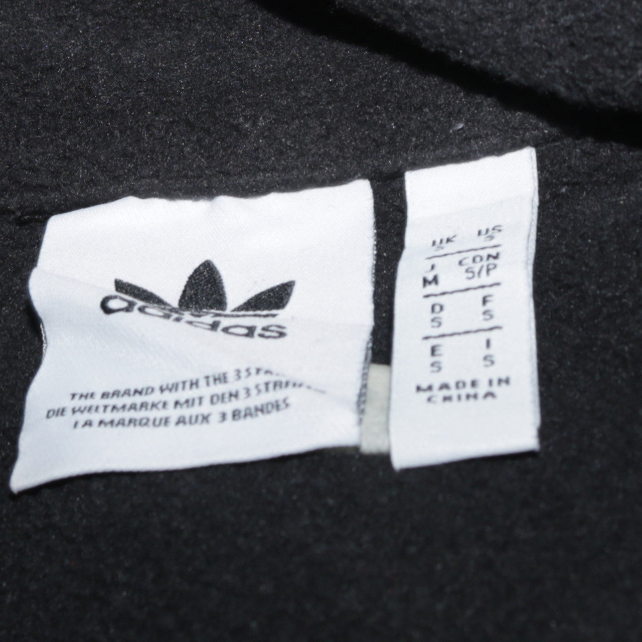 Adidas Men's Black Fleece Full Zip Outdoor Jacket Size S